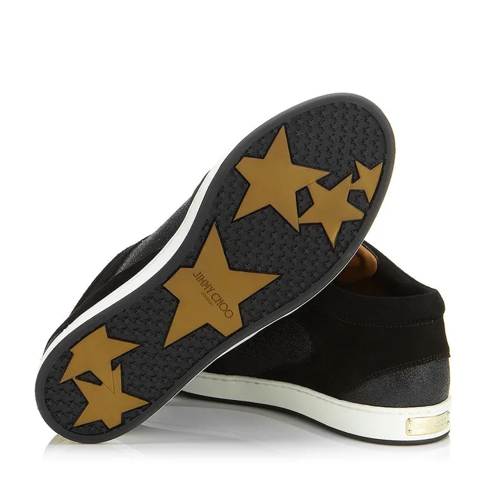 Miami Black Fine Glitter And Suede Sneakers Blackblack Women JIMMY CHOO Sneakers