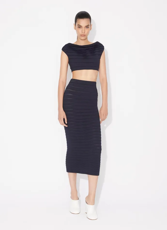 Midnight SCALLOP TOP Women Alaa Tops and Shirts