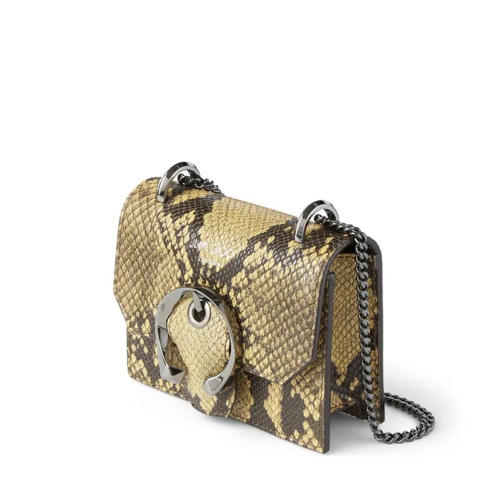 Mini Paris Dijon Snake Printed Leather Super Mini Bag With Metal Buckle Dijon Women JIMMY CHOO Mini Bags