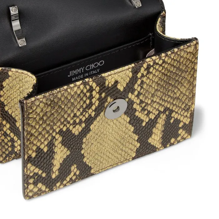 Mini Paris Dijon Snake Printed Leather Super Mini Bag With Metal Buckle Dijon Women JIMMY CHOO Mini Bags