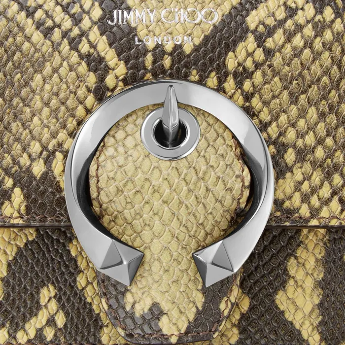 Mini Paris Dijon Snake Printed Leather Super Mini Bag With Metal Buckle Dijon Women JIMMY CHOO Mini Bags