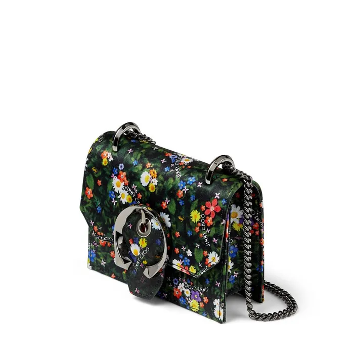 Mini Paris Multicolour DitsyPrint Silk Super Mini Bag With Metal Buckle Multi Women JIMMY CHOO Mini Bags