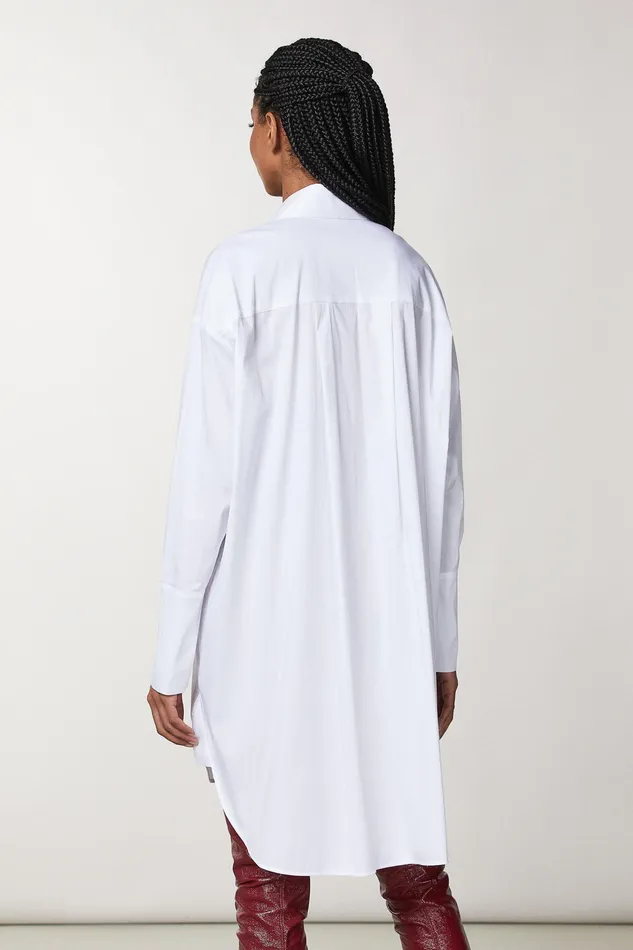 Mini Women Patrizia Pepe Over Shirt Dress Bianco Ottico