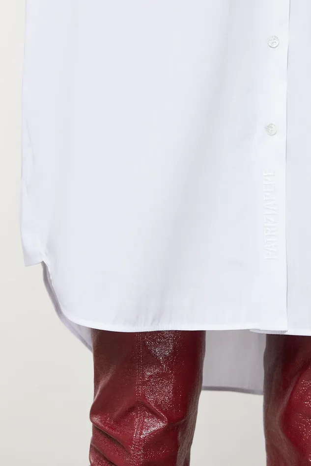 Mini Women Patrizia Pepe Over Shirt Dress Bianco Ottico