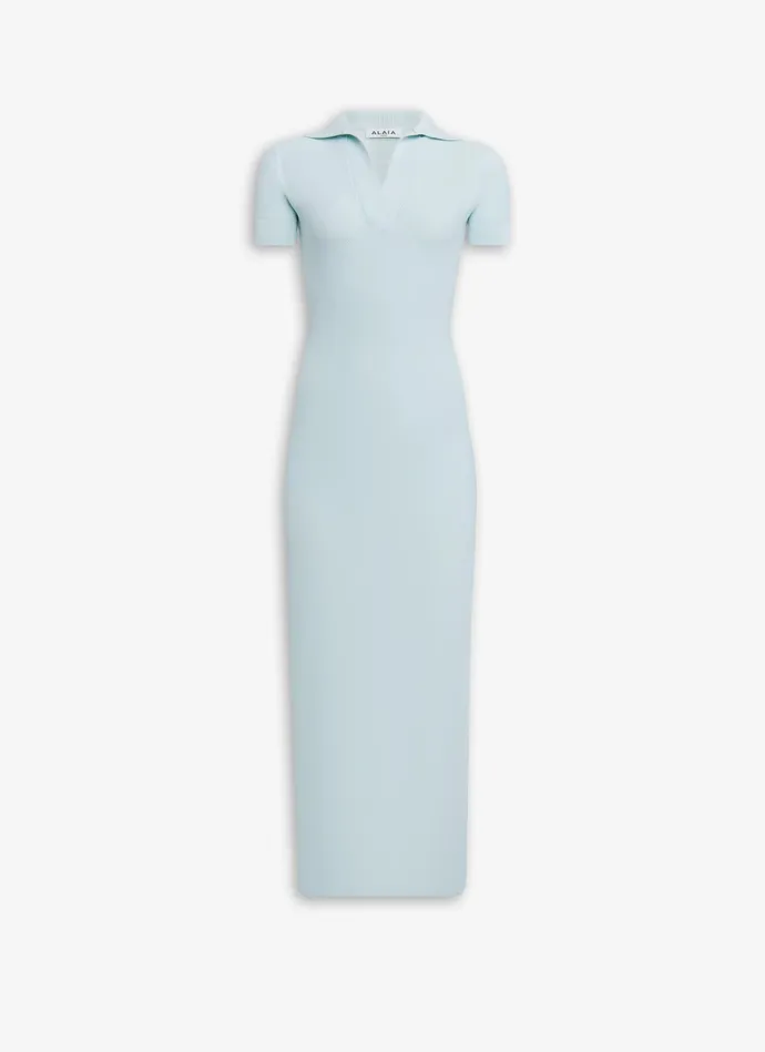 Mint LONG POLO DRESS IN PIQUE KNIT Women Alaa Dresses