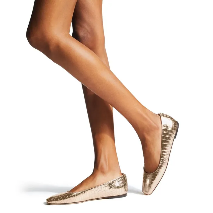 Mirele Flat Metallic Light Gold CrocEmbossed Leather Flats With Jc Emblem Light Gold Women JIMMY CHOO Flats Mirele Flat Metallic Light Gold CrocEmbossed Leather Flats With Jc Emblem Light Gold Women JIMMY CHOO Flats