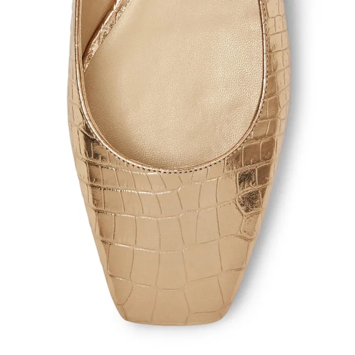 Mirele Flat Metallic Light Gold CrocEmbossed Leather Flats With Jc Emblem Light Gold Women JIMMY CHOO Flats Mirele Flat Metallic Light Gold CrocEmbossed Leather Flats With Jc Emblem Light Gold Women JIMMY CHOO Flats