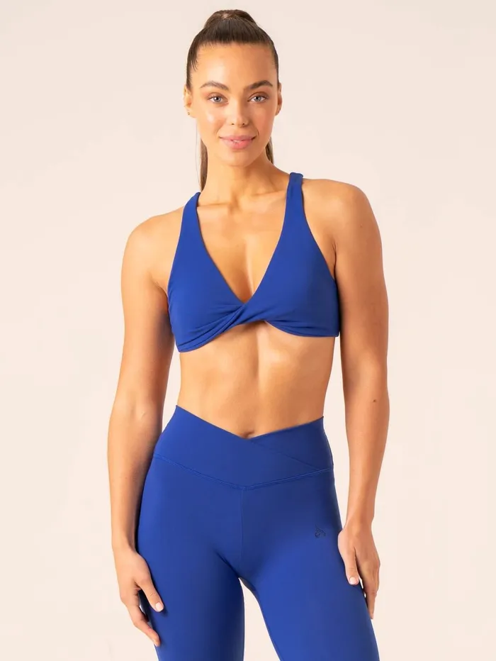 Momentum Twist Sports Bra 8211 Cobalt Women Ryderwear Sports Bras