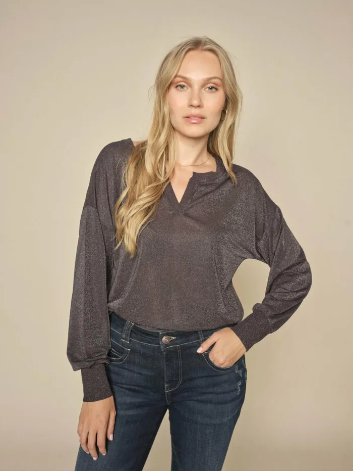 MOS MOSH Blouses and Tops MMKilana LS Blouse Phantom 8211 Women MOS MOSH Blouses and Tops MMKilana LS Blouse Phantom 8211 Women