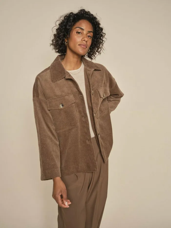 MOS MOSH Jackets and Coats MMLele Joana Corduroy Jacket Rain Drum 8211 Women