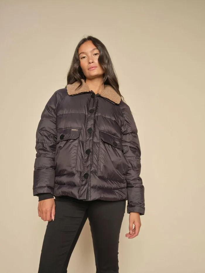 MOS MOSH Jackets and Coats MMRidel Quilt Down Jacket Black 8211 Women