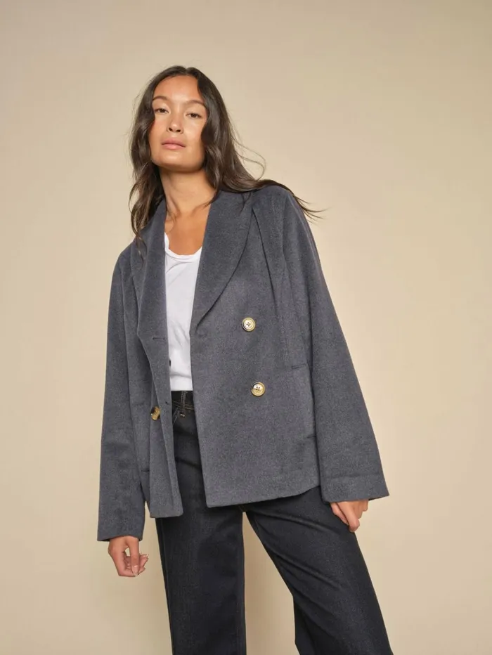 MOS MOSH Jackets and Coats MMVicca Wool Jacket Navy Blazer 8211 Women