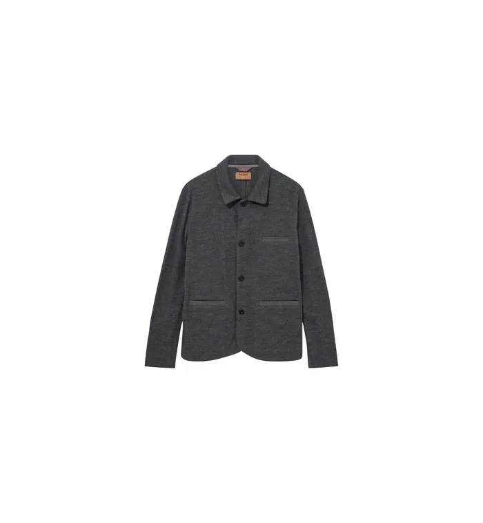 MOS MOSH Jackets MMGJenson Knit Jacket Charcoal Melange 8211 Men MOS MOSH Jackets MMGJenson Knit Jacket Charcoal Melange 8211 Men