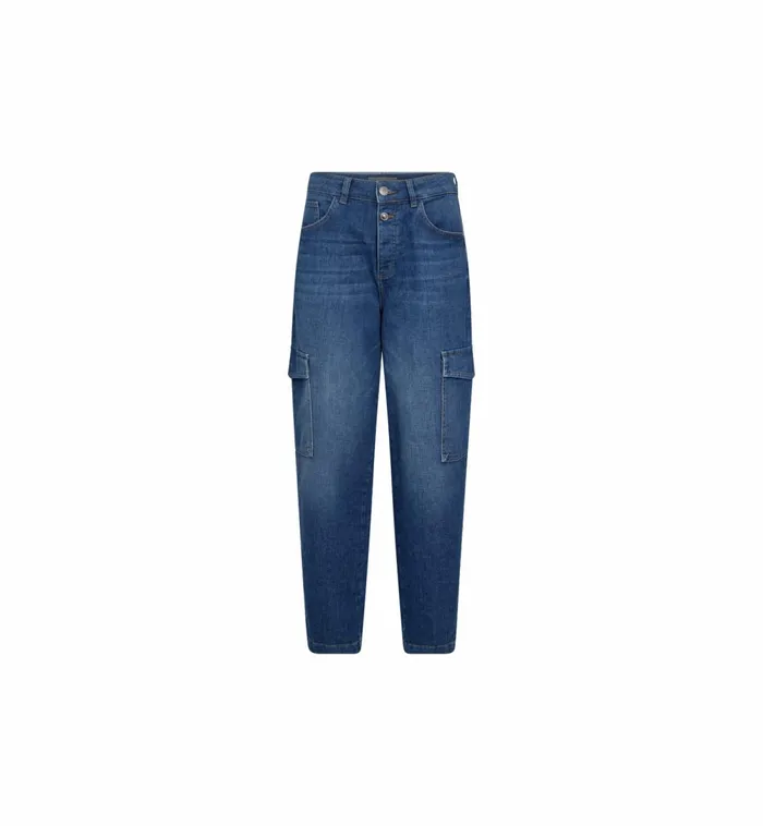 MOS MOSH Jeans MMAdeline Stina Cargo Jeans Blue 8211 Women MOS MOSH Jeans MMAdeline Stina Cargo Jeans Blue 8211 Women