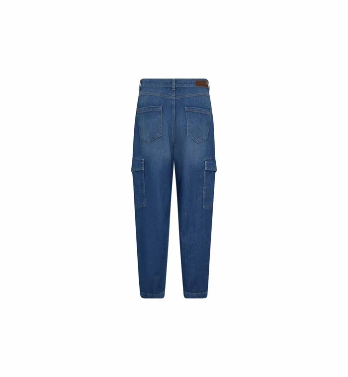 MOS MOSH Jeans MMAdeline Stina Cargo Jeans Blue 8211 Women MOS MOSH Jeans MMAdeline Stina Cargo Jeans Blue 8211 Women