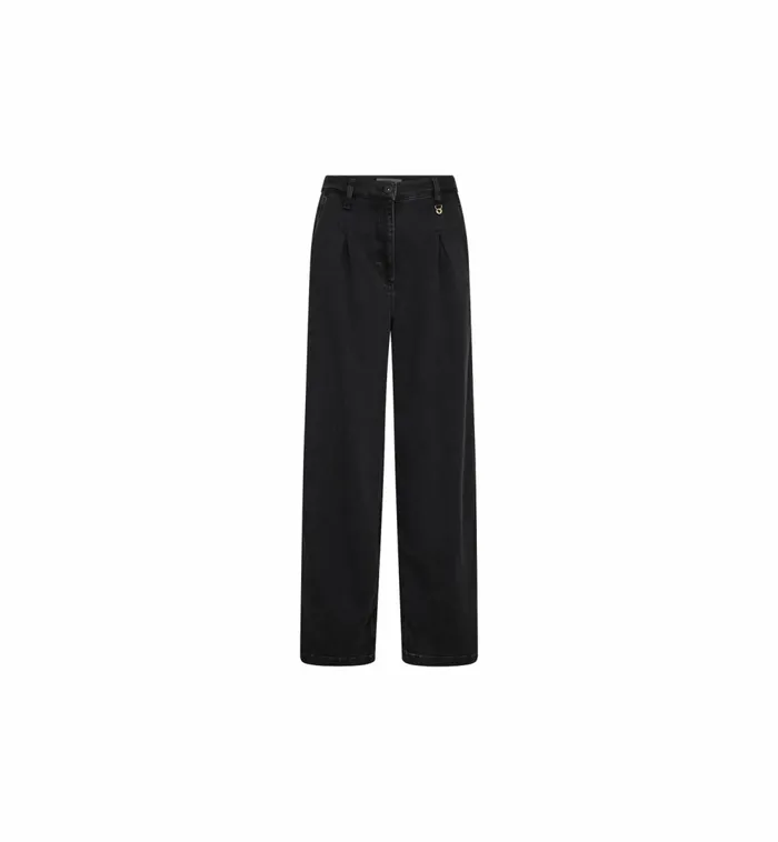 MOS MOSH Jeans MMGobi Pleats Jeans Black 8211 Women MOS MOSH Jeans MMGobi Pleats Jeans Black 8211 Women