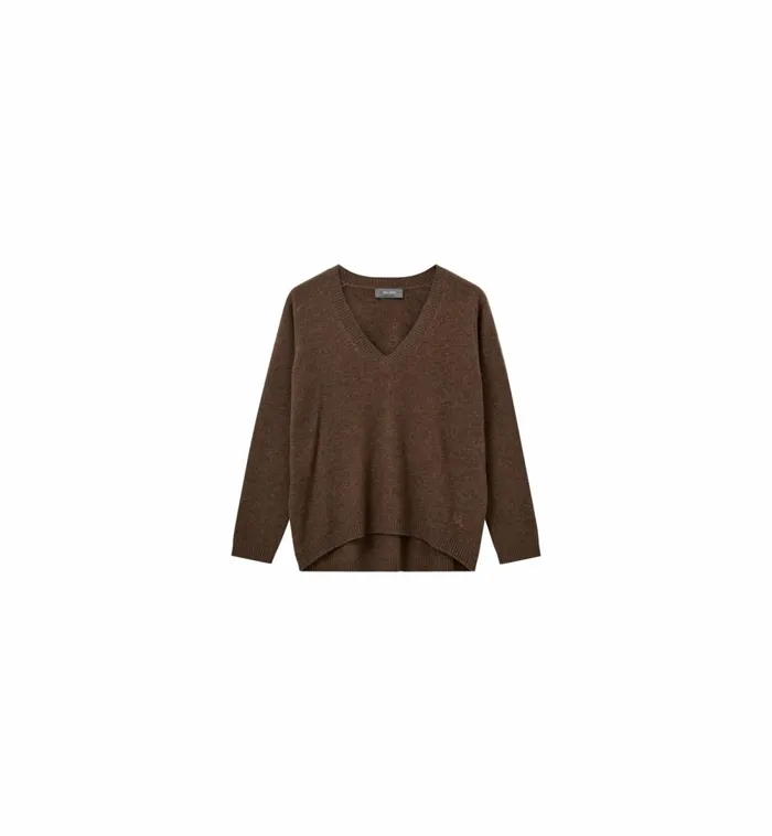 MOS MOSH Knits MMArlie Cashmere VNeck Knit Rain Drum 8211 Women MOS MOSH Knits MMArlie Cashmere VNeck Knit Rain Drum 8211 Women