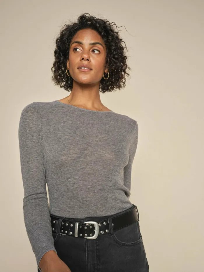 MOS MOSH Knits MMBouch Oneck Knit Sharkskin 8211 Women