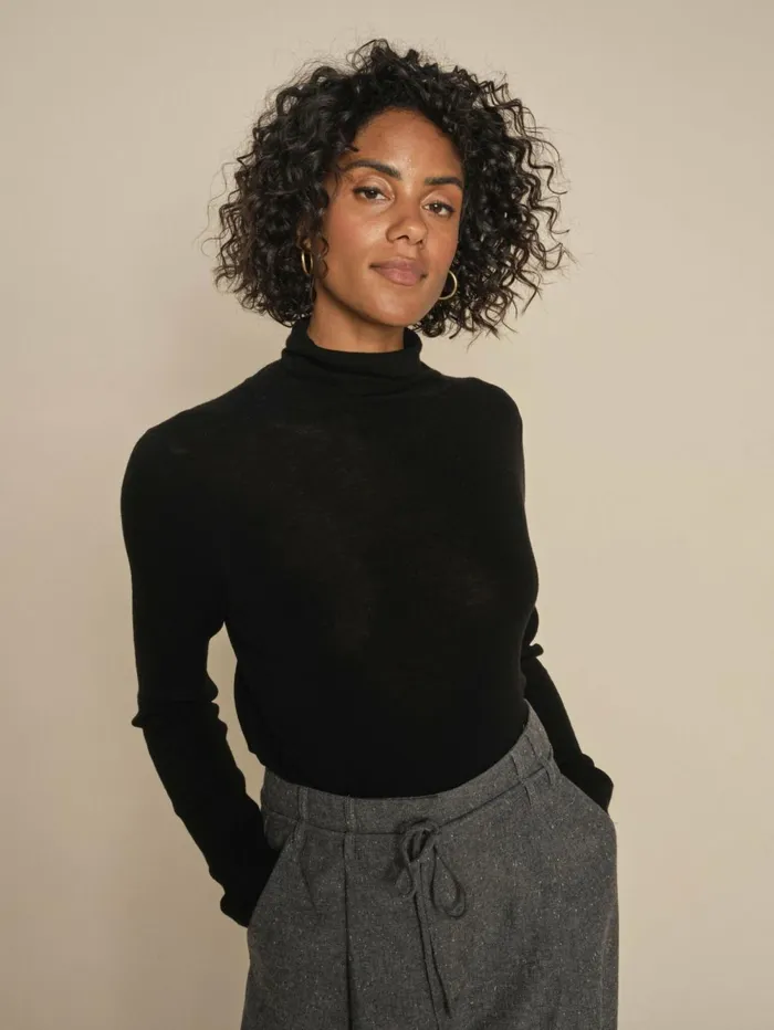 MOS MOSH Knits MMBouch Rollneck Knit Black 8211 Women