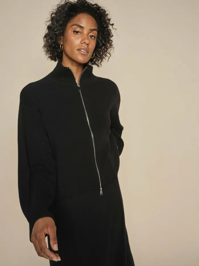 MOS MOSH Knits MMCardi Zip Cardigan Black 8211 Women