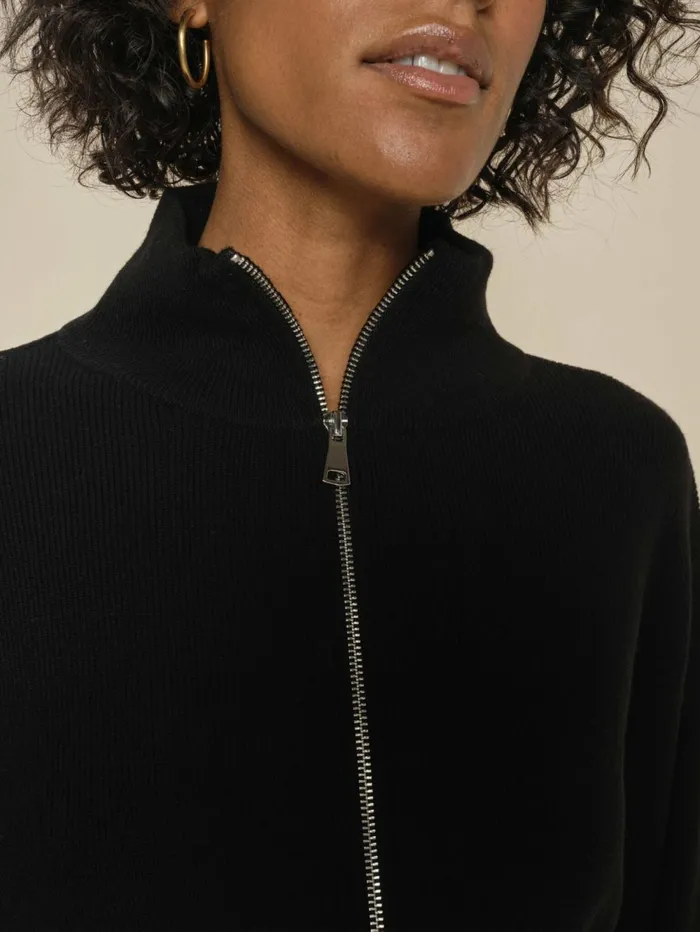 MOS MOSH Knits MMCardi Zip Cardigan Black 8211 Women MOS MOSH Knits MMCardi Zip Cardigan Black 8211 Women