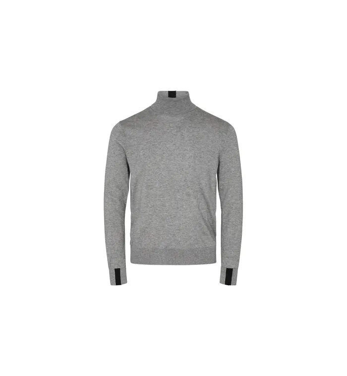 MOS MOSH Knits MMGAdam Supima Rollneck Knit Grey Melange 8211 Men