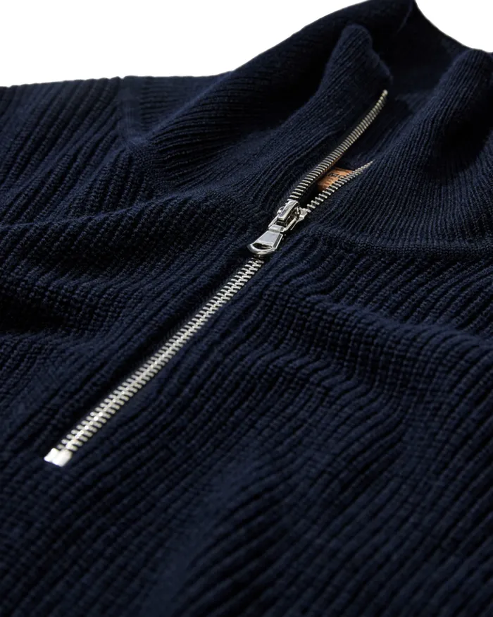 MOS MOSH Knits MMGAngelo HalfZip Knit Navy 8211 Men MOS MOSH Knits MMGAngelo HalfZip Knit Navy 8211 Men
