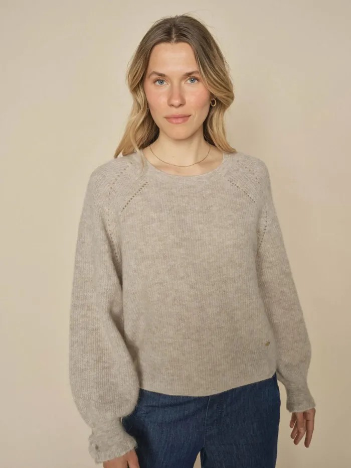 MOS MOSH Knits MMTalli LS Knit Feather Gray 8211 Women