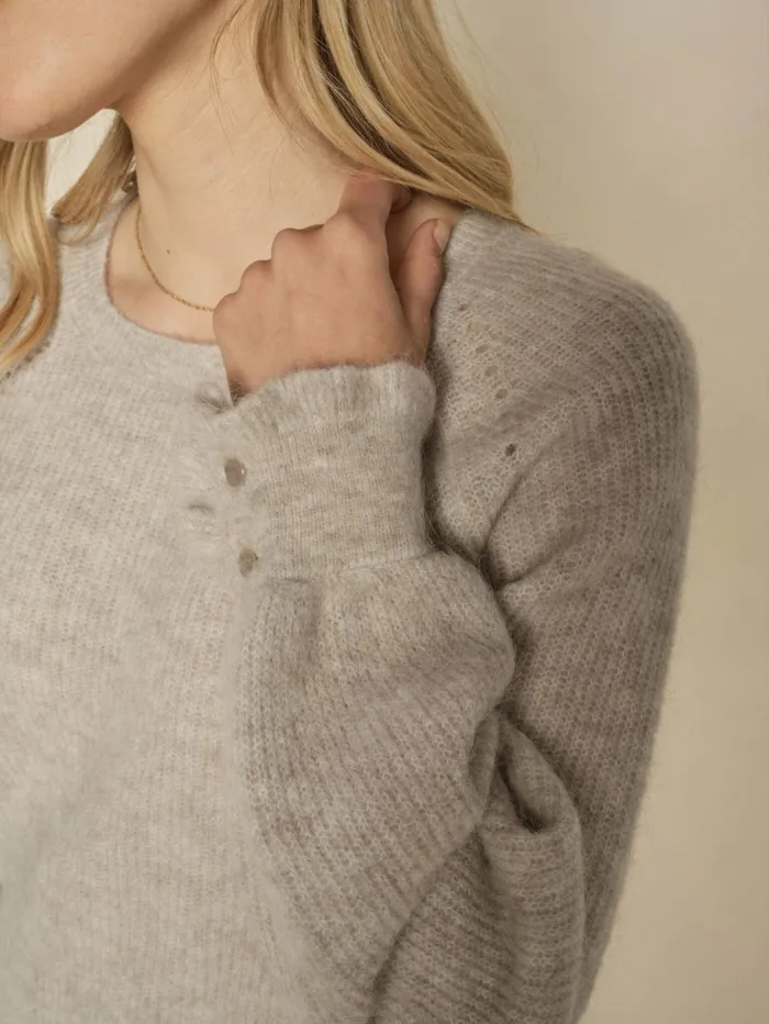 MOS MOSH Knits MMTalli LS Knit Feather Gray 8211 Women MOS MOSH Knits MMTalli LS Knit Feather Gray 8211 Women