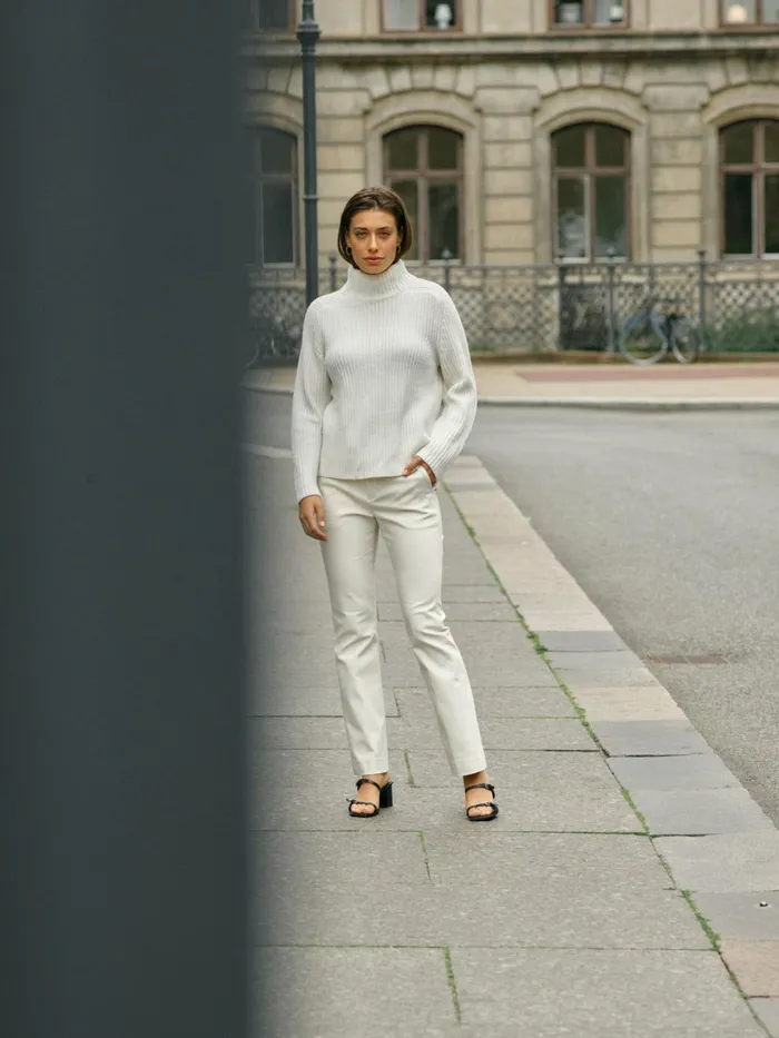 MOS MOSH Knits MMThyra Highneck Knit Ecru 8211 Women