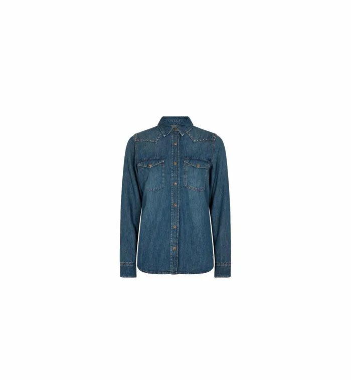 MOS MOSH Shirts MMElvira Denim Shirt Blue 8211 Women MOS MOSH Shirts MMElvira Denim Shirt Blue 8211 Women