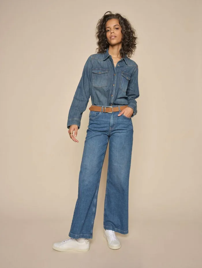 MOS MOSH Shirts MMElvira Denim Shirt Blue 8211 Women MOS MOSH Shirts MMElvira Denim Shirt Blue 8211 Women
