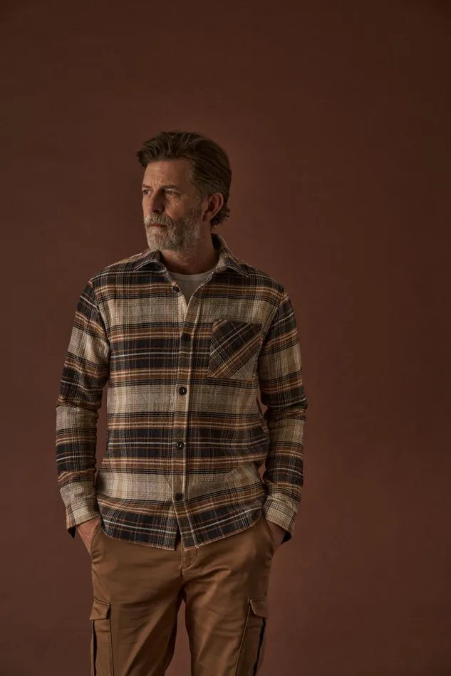 MOS MOSH Shirts MMGDavid Lavato Shirt Navy Check 8211 Men
