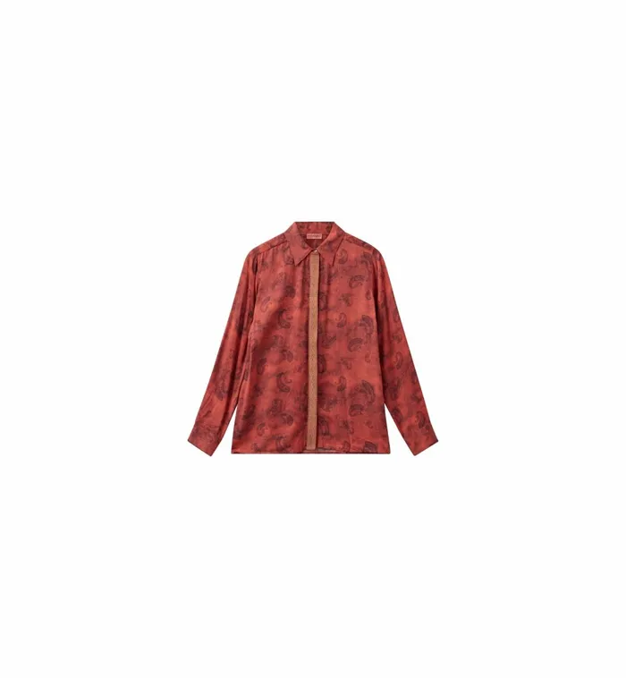 MOS MOSH Shirts MMHWill Paisley Shirt 8211 HEYANNO Burnt Brick 8211 Women MOS MOSH Shirts MMHWill Paisley Shirt 8211 HEYANNO Burnt Brick 8211 Women