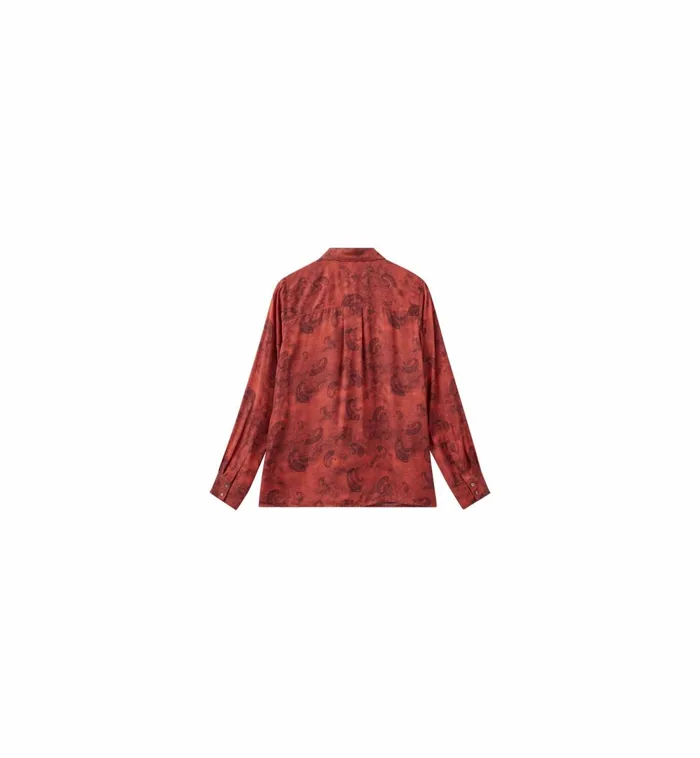 MOS MOSH Shirts MMHWill Paisley Shirt 8211 HEYANNO Burnt Brick 8211 Women MOS MOSH Shirts MMHWill Paisley Shirt 8211 HEYANNO Burnt Brick 8211 Women