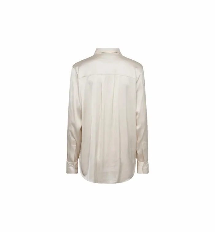 MOS MOSH Shirts MMLinda Satin Shirt Ecru 8211 Women MOS MOSH Shirts MMLinda Satin Shirt Ecru 8211 Women