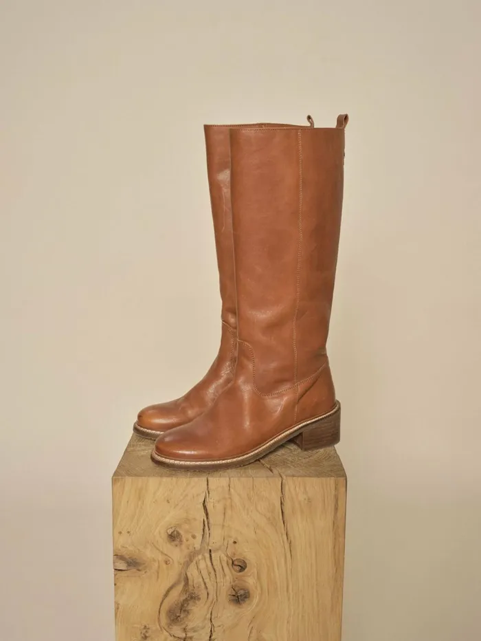 MOS MOSH Shoes MMMelboune Hi Leather Boot Cognac 8211 Women