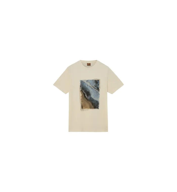 MOS MOSH Tees MMGRiver Ocean Tee Ecru 8211 Men MOS MOSH Tees MMGRiver Ocean Tee Ecru 8211 Men