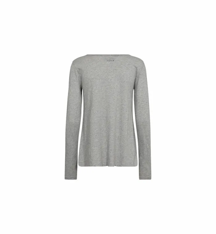 MOS MOSH Tees MMtulli OLS Basic Tee Grey Melange 8211 Women MOS MOSH Tees MMtulli OLS Basic Tee Grey Melange 8211 Women