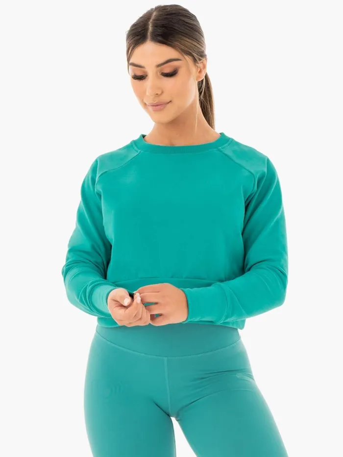 Motion Sweater 8211 Teal Women Ryderwear Jackets and Sweaters