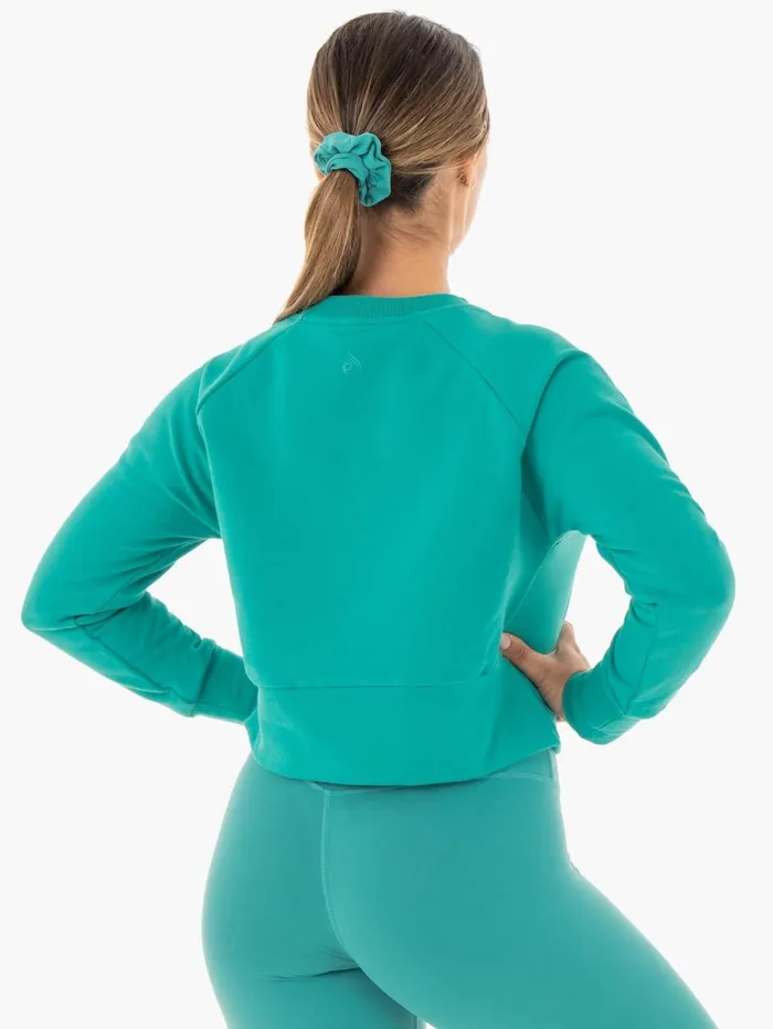 Motion Sweater 8211 Teal Women Ryderwear Jackets and Sweaters