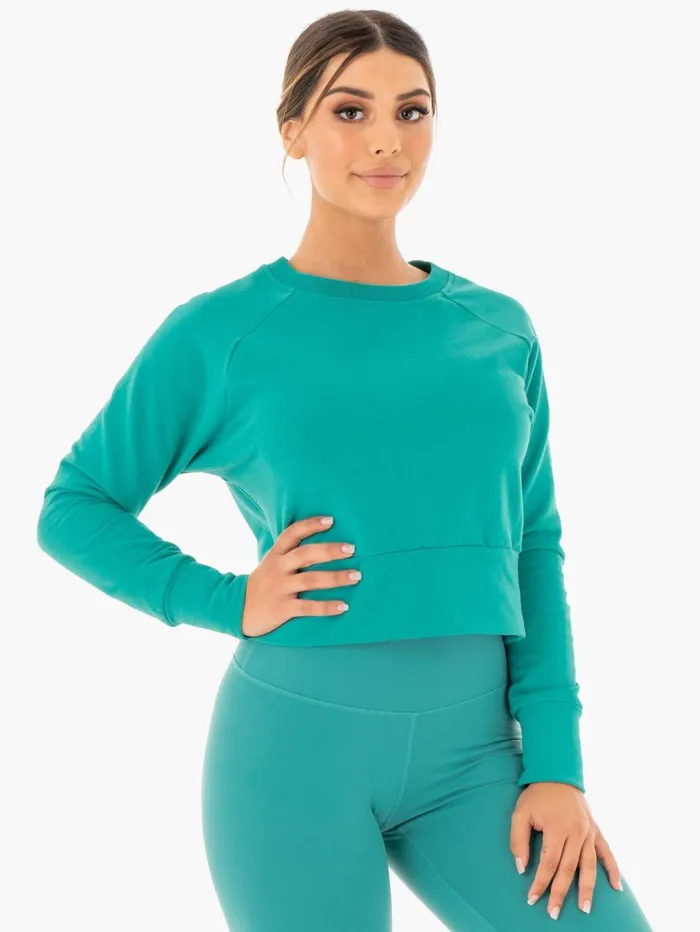 Motion Sweater 8211 Teal Women Ryderwear Jackets and Sweaters