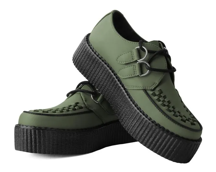 Murky Green TUKskin Viva Mondo Creeper Women TUK Shoes Vegan Murky Green TUKskin Viva Mondo Creeper Women TUK Shoes Vegan
