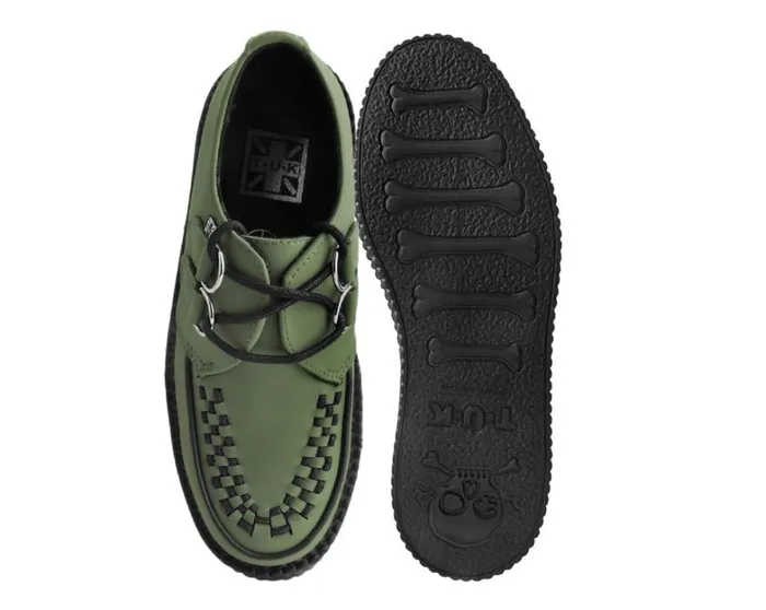 Murky Green TUKskin Viva Mondo Creeper Women TUK Shoes Vegan Murky Green TUKskin Viva Mondo Creeper Women TUK Shoes Vegan