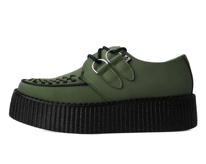 Murky Green TUKskin Viva Mondo Creeper Women TUK Shoes Vegan Murky Green TUKskin Viva Mondo Creeper Women TUK Shoes Vegan
