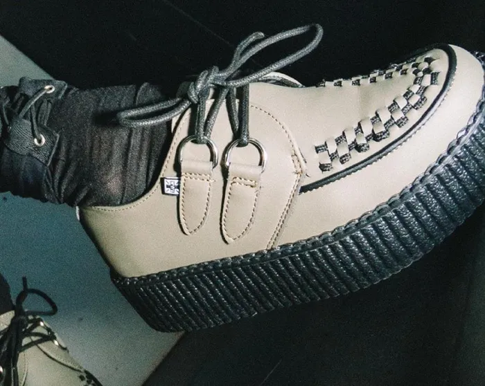 Murky Green TUKskin Viva Mondo Creeper Women TUK Shoes Vegan Murky Green TUKskin Viva Mondo Creeper Women TUK Shoes Vegan