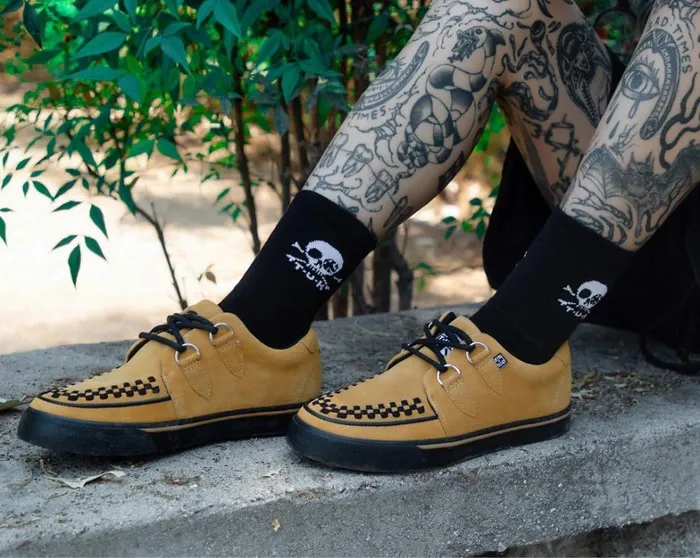 Mustard Suede Creeper Sneaker Men TUK Shoes Sneakers