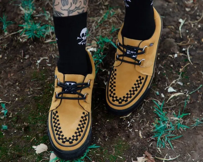 Mustard Suede Creeper Sneaker Men TUK Shoes Sneakers