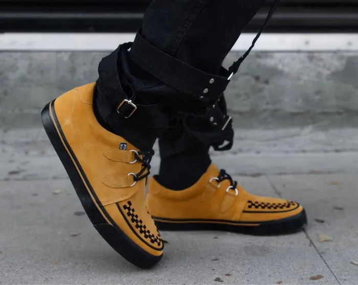 Mustard Suede Creeper Sneaker Men TUK Shoes Sneakers