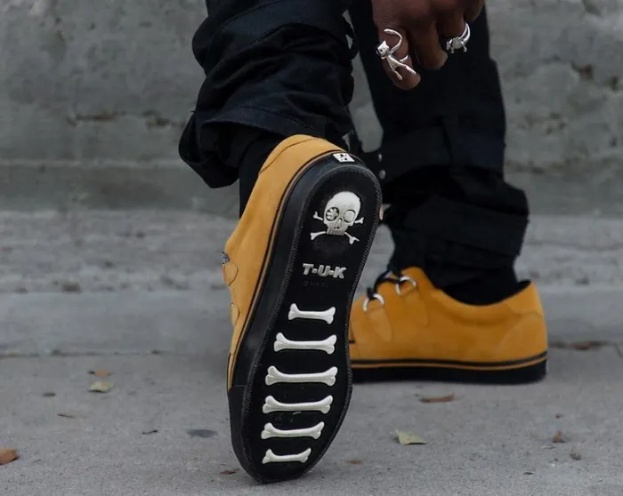 Mustard Suede Creeper Sneaker Men TUK Shoes Sneakers